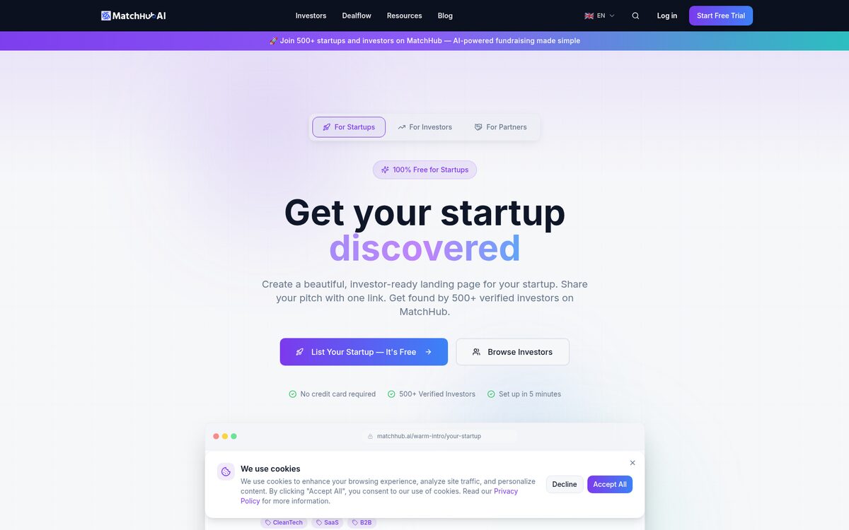 MatchHub.ai platform preview